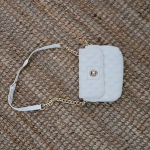 Quilted Cream White Chain Purse